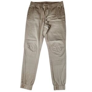 Empyre Creager Khaki Jogger Pants Mens Elastic Waist Drawstring Stretch 32x29